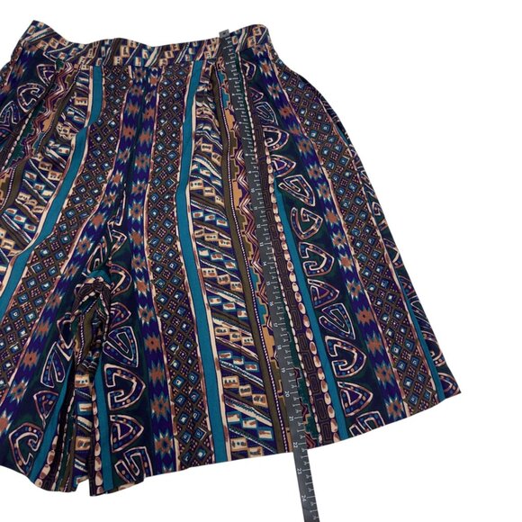 Vintage 90s Southern Lady Women Size L Rayon Elastic Waist Pleated Front Shorts - Picture 8 of 12